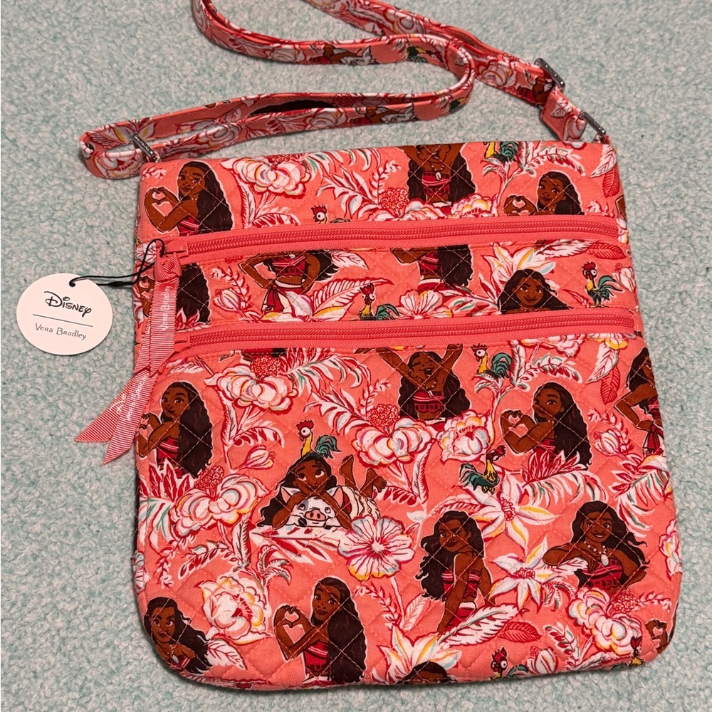 Vera Bradley Pink Coral Moana Quilted Crossbody Bag